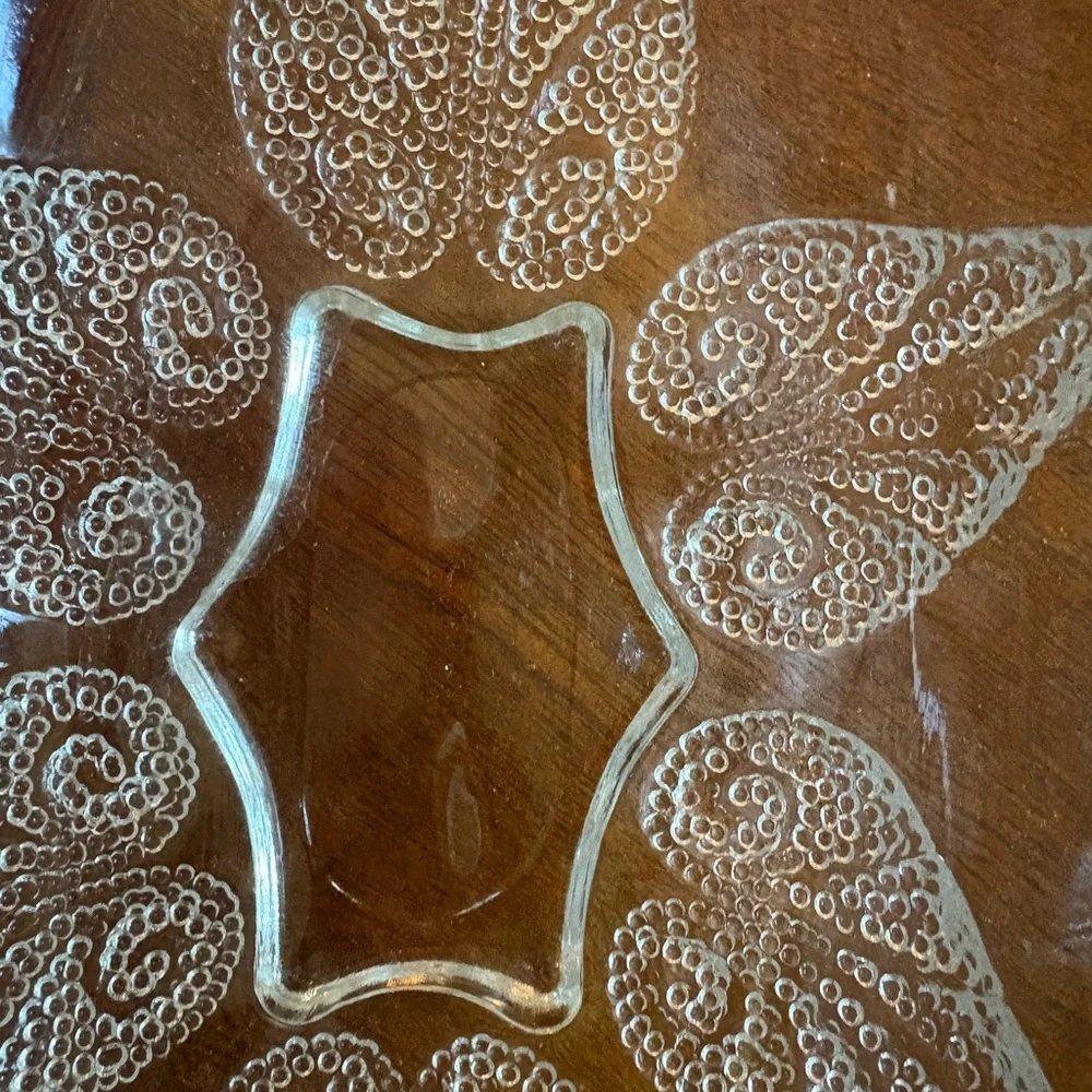 Vintage Anchor Hocking Renaissance Clear 10” Oblong Relish Dish